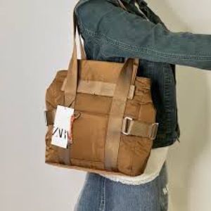 Zara brown women shoulder bag